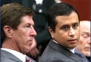 George Zimmerman with attorneys Mark O' Mara and Don West